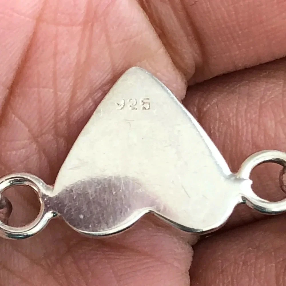 Sterling Silver Heart Bangle Bracelet